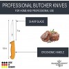 Sword & Crown Professional Made in Germany Butcher Knife Set of 7 Butcher Knife 6 Boning Knife 6 Skinning Knife and 5 Flexible Boning Knife