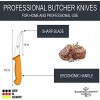 Sword & Crown Professional Made in Germany Butcher Knife Set of 7 Butcher Knife 6 Boning Knife 6 Skinning Knife and 5 Flexible Boning Knife