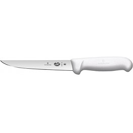 Victorinox 6" Boning Knife Straight Extra Wide Stiff Blade White Fibrox Handle 5.6007.15