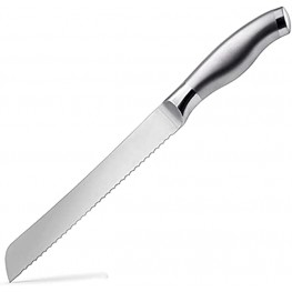 Brandobay Bread Knife 8-Inch High Stainless Steel Ergonomic Handle Cakes Slicing Knife