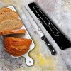 dearithe Serrated-Bread Knife 10 Inch Black Full-Tang and Triple Rivet Stainless Sharp Wavy Edge Wide Bread Cutter Professional for Slicing Homemade Bread Bagels Cake Dishwasher Safe
