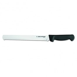 Dexter-Russell Basics P94804B 10" Scalloped Slicer Bread Knife with Black Polypropylene Handle