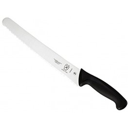 Mercer Culinary Bread Knife 10-Inch Wide Wavy Edge Black