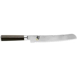 Shun DM-0705 Classic 9” Bread Knife with VG-MAX Steel Serrated Edge and Ebony PakkaWood Handle 9" Silver