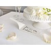 Enesco Our Name is Mud Ceramic Wedding Cake Server 9.875 Inch White