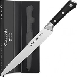 CUTLUXE Carving Knife – 9" Slicing Knife – Forged High Carbon German Steel – Full Tang & Razor Sharp – Ergonomic Handle Design – Artisan Series