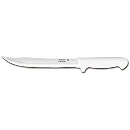 Dynamic by Cutlery-Pro Pro-Grip,  Santoprene 9" Utility Slicer Serrated knife White Large