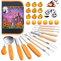Halloween Pumpkin Carving Tools Kit 13 Piece Professional Professional Pumpkin Cutting Supplies Tools Kit Stainless Steel Lengthening and Thickening for Halloween Decoration jack-o-lanterns