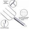 Mei AoJia Stainless Steel Poultry Lifters Set of 2.Meat Fork Roaster Poultry Fork Carving Forks Transfer Chicken or Ham Easily