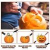 Samyoung Halloween Pumpkin Carving Kit Tools 13 Piece Heavy Duty Stainless Steel Pumpkin Carving Set with Light Strips Pumpkin Cutting Supplies Tools Kit with Carrying Case