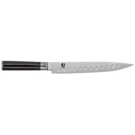 Shun DM-0720 Classic 9-Inch Hollow-Ground Knife Handcrafted Japanese Knives Produces Exceptionally Thin Cuts and Slices Top-Quality Materials and Performance 9 Inch Brown