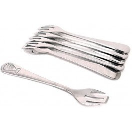 Specialty Oyster Forks Set of 6 Stainless steel 18 10 Center fork crafted into a knife