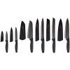 AVEYRON Black Titanium Knife Set with Knife Sheaths,12Pieces6 Knives,6 Sheaths Stainless Steel,Anti-slip Ergonomic Handle,Ultra-sharp Blade,Non-stick,Scratch Resistant,Rust Proof