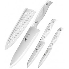 Chef Knife Ultra Sharp Kitchen Knife High Carbon Stainless Steel Chef knife set 3-pc 8 inch Chefs knife 4.5 inch Utility Knife 4 inch Paring Knife