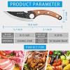 Hand Forged High Carbon Steel Chef's Knives Meat Cleaver Knife Boning Knife Viking Knife with Sheath & Knife Sharpeners & Gift Box for Home Kitchen,Outdoor Camping BBQ,etc.MultipurposeBrown