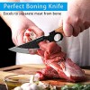 Hand Forged High Carbon Steel Chef's Knives Meat Cleaver Knife Boning Knife Viking Knife with Sheath & Knife Sharpeners & Gift Box for Home Kitchen,Outdoor Camping BBQ,etc.MultipurposeBrown