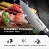 Kollea Chef Knife 8 Inch Professional Sharp Chef's Knife High Carbon Stainless Steel Kitchen Cutting Knife with Ergonomic Wooden Handle and Ideal Gift Box for Family & Friend Dark Brown