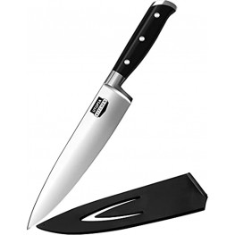 Utopia Kitchen Chef Knife 8 Inches Cooking Knife Carbon Stainless Steel Kitchen Knife with Sheath and Ergonomic Handle Chopping Knife for Professional Use