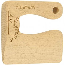 Wooden Kids Knife for Cooking and Safe Cutting Veggies Fruits,Kid Safe Knives,Kitchen Toy ,Cute Cat Shape Kids Kitchen Tools