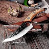 ZENG Butcher Knife Hand Forged Boning Knife with Sheath High Carbon Steel Fillet Chef Knife Meat Cleaver Knife for Kitchen Camping BBQ