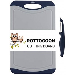 Cutting Board for Kitchen Plastic Large Chopping Board Thick Chopping Board with Non-Slip Feet and Deep Drip Juice Groove Easy Grip Handle Dishwasher Safe BPA Free Non-porous 15.75x10.24 Inch