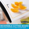Cutting Boards for Kitchen Extra Large Plastic Cutting Board Dishwasher Chopping Board Set of 3 with Juice Grooves Easy Grip Handle Black Kikcoin