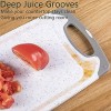 Cutting Boards for Kitchen Plastic Chopping Board Set of 3 with Non-Slip Feet & Juice Groove & Easy Grip Handle BPA Free Non-porous Dishwasher Safe