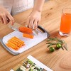 Cutting Boards for Kitchen Plastic Chopping Board Set of 3 with Non-Slip Feet & Juice Groove & Easy Grip Handle BPA Free Non-porous Dishwasher Safe