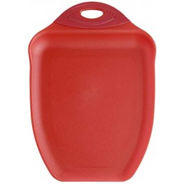 Dexas Chop & Scoop Cutting Board 9.5 by 13 inches Solid Red
