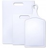 Farberware Plastic Cutting Board Set of 3 with Paddle White