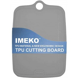 IMEKO TPU Cutting Board BPA Free Knife Friendly Flexible Dishwasher Friendly Space Saving Ergonomic Design Chopping Mat Gray Size: Large 15.7 x 11.5 W: oz.15.90