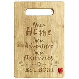 MY-ALVVAYS Housewarming Gift for New House Homeowner Housewarming Gift New Home Gift Idea First Home Gift Gift for Home New Home New Adventure New Memories Cutting Board Gift 7x 11 MCB032