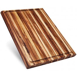 Sonder Los Angeles XXL Thick Teak Wood Cutting Board with Juice Groove 23x17x1.5 in Large Gift Box Included