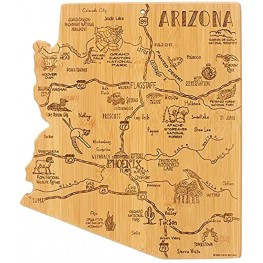 Totally Bamboo Destination Arizona State Shaped Serving and Cutting Board Includes Hang Tie for Wall Display