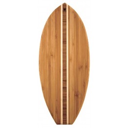 Totally Bamboo Lil' Surfer Surfboard Shaped Bamboo Serving and Cutting Board 14-1 2" x 6" Brown