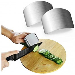 2Pcs Stainless Steel Finger Guards for Cutting Finger Cutting Protector Kitchen Tool Guard Avoid Hurting When Slicing and Chopping