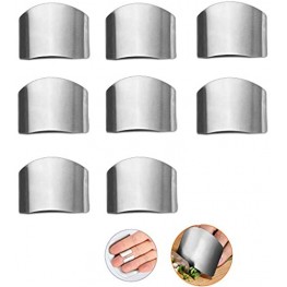 8Pack Finger Guard for Cutting Finger Hand Protector Guard Stainless Steel Finger Guard Cutting Protector Finger Guard Kitchen Safe Slice Tool Avoid Hurting When Slicing Chopping and Dicing TQsuen