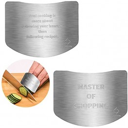 Finger Guards for Cutting Stainless Steel 304 Finger Guard for Cutting Food Finger Protectors Finger Protector Avoid Hurting when Slicing and Dicing 2 Pieces