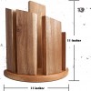 Resafy Wooden Magnetic Knife Block,360° Double Sided Knife Broad Universal Knives Holder with Strong Magnet Knife Strip Stand