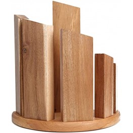 Resafy Wooden Magnetic Knife Block,360° Double Sided Knife Broad Universal Knives Holder with Strong Magnet Knife Strip Stand