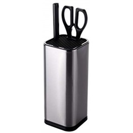 Universal Knife Block Holder Fingerprint-proof Coated Stainless Steel Modern Design with Scissors-Slot Compact for Easy Storage by Kitchendao
