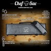 Chef Knife Bag Knife Roll Bag | 9 Slots for Knives Cleaver & Kitchen Utensils | 2 Large Zip Pockets | Padded Shoulder Sling Strap | Best Gift for Professional Chefs & Culinary Students Grey