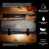 Chef Knife Roll Bag | 8+ Slots for Knives & Kitchen Tools | Water Resistant Knife Bag | Knife Carrying Case Only Tools Not Included | Chef Knife Bag for Professional Chefs & Culinary Students Grey