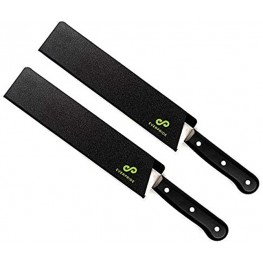 EVERPRIDE 12 Inch Chef Knife Guard Set 2-Piece Set Long Knives Blade Edge Cover Sheaths for Chef’s Knives – Durable BPA-Free Felt Lined Sturdy ABS Plastic – Knives Not Included