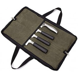 Knife Case4 Slots Heavy Duty Chef's Knife Roll Bag Travel Knife Roll with Durable Handles Portable Waterproof Knife Bag for Men Women for Meat Cleaver Japanese Knife for Working Camping