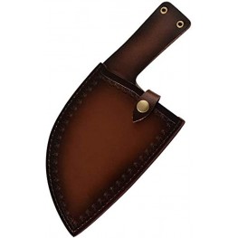 Leather Knife Sheath for Serbian Chef's Knife with Belt Loop Butcher Knife Holster Chef Knife Protector Meat Cleaver Chopper Cover Universal Kitchen Knife Edge Guard