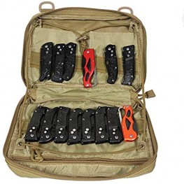 Super Pocket Knife Bag Tactical Knife Storage Case Folding Knife Collecting Pouch Large Capacity Small Knife Carrier Protectors Versatile Knife Small Tools Holder HGJ363 Khaki