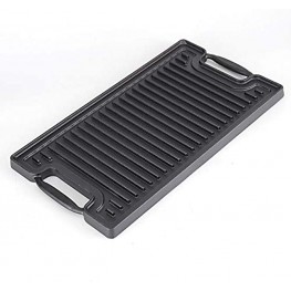 Ekoteq Cast Iron Griddle for Gas Stovetop | 2-in-1 Reversible 20” 10" Cast Iron Grill Pan for Stovetop with Easy Grip Handles | Use On Open Fire & in Oven