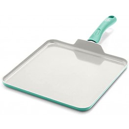 GreenLife Soft Grip Healthy Ceramic Nonstick Griddle Pan 11" Turquoise