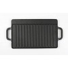 HAWOK Cast Iron Reversible Grill Rectangular Griddle 12.6x8 inch